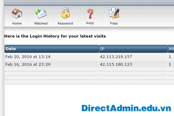 Here is the Login History for your latest visits